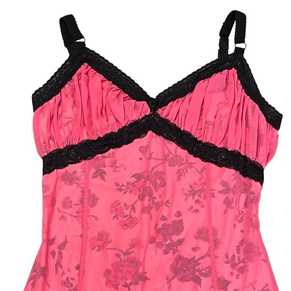 Y2K Vintage Urban Outfitters Floral Midi Babydoll Slip Dress Size Medium - Picture 5 of 10